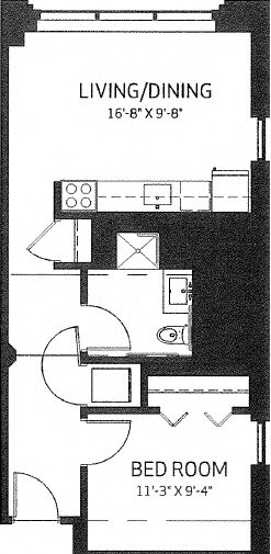 1 Bedroom plan sample One Bedroom